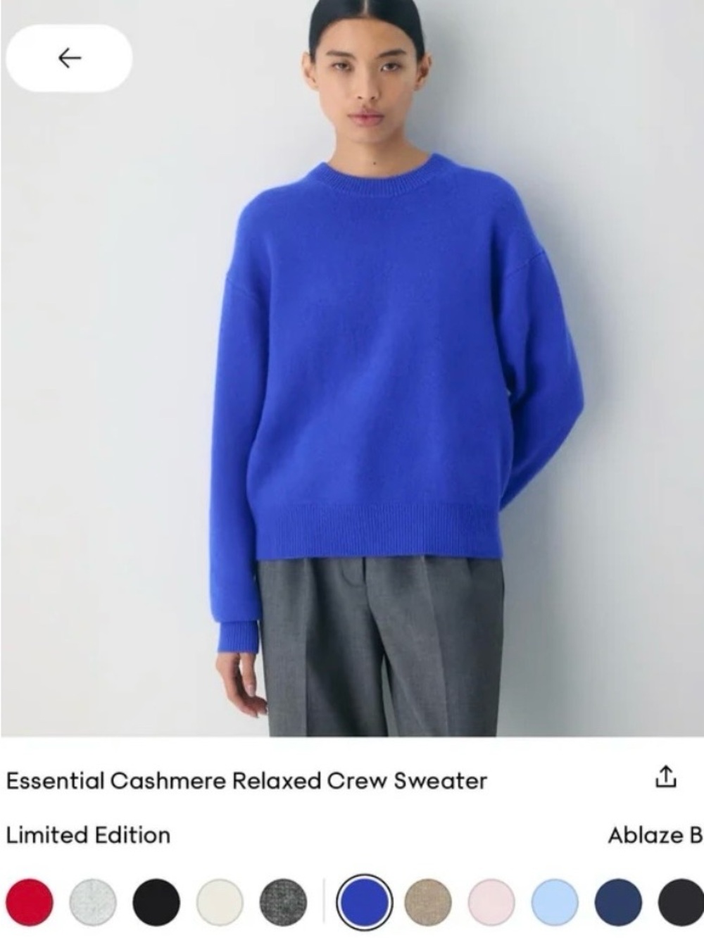Aritzia Essential Cashmere Relaxed Crew Sweater